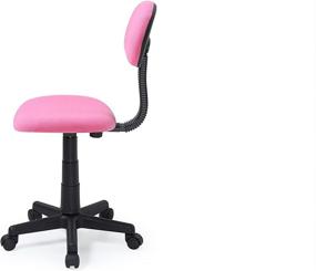 img 2 attached to 💕 Versatile and Stylish: Hodedah Pink Armless Task Chair with Adjustable Height and Swivel Functionality