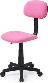 img 4 attached to 💕 Versatile and Stylish: Hodedah Pink Armless Task Chair with Adjustable Height and Swivel Functionality