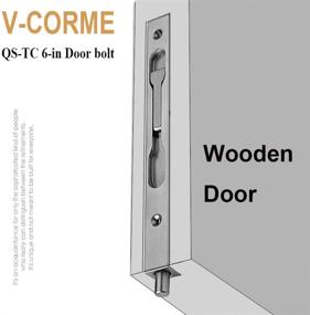 img 3 attached to 🔒 Satin Nickel Brushed 6 Inch AR-House Sus-304 Stainless Steel Security Door Guard Lever Action Flush Bolt Latch Slide Bolt Lock: Enhanced Protection