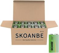 🔋 pack of 10 skoanbe 6f22 carbon zinc 9v batteries logo