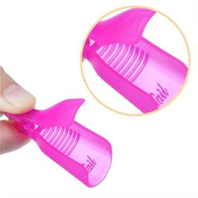 img 1 attached to 💅 IME Nail Polish Remover Clips Set - Convenient UV Gel Soak Off Cap Kit for Acrylic and Manicure Nails - 10pcs