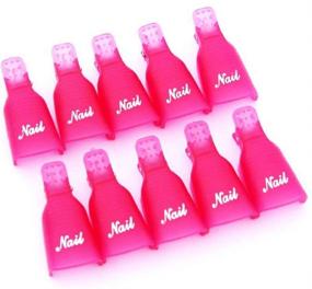 img 2 attached to 💅 IME Nail Polish Remover Clips Set - Convenient UV Gel Soak Off Cap Kit for Acrylic and Manicure Nails - 10pcs