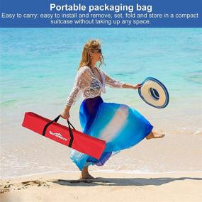 img 3 attached to Portable PVC Framed Cornhole Toss Game Set | WIn SPORTS Bean Bag Toss | 8 🌽 Bean Bags & Carrying Case | Choose Flag Design (Red & Blue) | 3 x 2 Feet