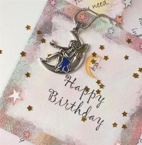 img 1 attached to 🌙 Smiling Wisdom - Moon Fairy Angel Birthday Gift Set - Sentimental Origami Game - Cootie Catcher, Fortune Teller - Moon Angel Necklace, Golden Star Confetti, Birthday Card - Ideal for Girls and Teens