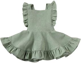 img 4 attached to ZAXARRA Baby Girl Strap Suspender Skirt Overall Dress – Trendy Outfit for Toddlers