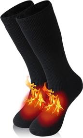 img 4 attached to 🧦 Winter Essentials: Bun Large Warm Thermal Socks – Insulated Unisex Footwear for Cold Weather (1 Pair & 2 Pairs)