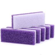 🦶 6 pack foot pumice stone - double sided foot scrubbers for pedicure and callus removal - purple pumice sponge heel buffer - get rid of dead skin on feet logo