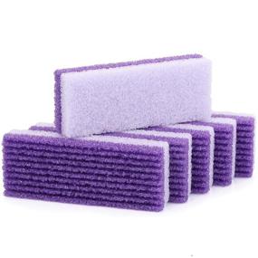 img 4 attached to 🦶 6 Pack Foot Pumice Stone - Double Sided Foot Scrubbers for Pedicure and Callus Removal - Purple Pumice Sponge Heel Buffer - Get Rid of Dead Skin on Feet