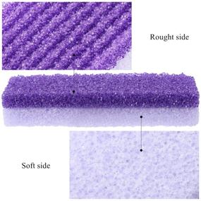 img 3 attached to 🦶 6 Pack Foot Pumice Stone - Double Sided Foot Scrubbers for Pedicure and Callus Removal - Purple Pumice Sponge Heel Buffer - Get Rid of Dead Skin on Feet