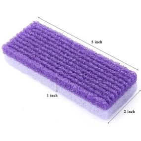 img 2 attached to 🦶 6 Pack Foot Pumice Stone - Double Sided Foot Scrubbers for Pedicure and Callus Removal - Purple Pumice Sponge Heel Buffer - Get Rid of Dead Skin on Feet