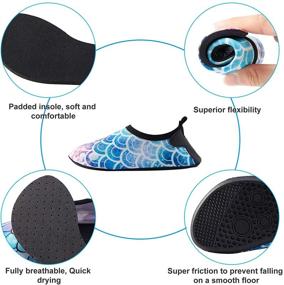 img 3 attached to 👣 AQUA SOCKS водные носки UNIFACO для маленьких мальчиков и девочек | Быстро сохнущие, босоножки, нескользящие плавательные туфли для бассейна, пляжа и помещений | Размер: 6-12 мес.