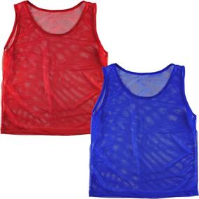 img 3 attached to 🏀 Super Z Outlet Nylon Mesh Scrimmage Team Practice Vests Pinnies Jerseys (12-Pack) - Ideal for Youth Sports Basketball, Soccer, Football