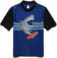 boys' swimwear: phibee short sleeve protection swimwear for optimal sun safety logo