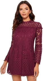 img 2 attached to SheIn Womens Crochet Pom Pom X Large Women's Clothing for Dresses