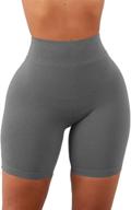 aurgelmir high waist booty workout shorts for women - gym yoga pants with butt lifting effect, sports leggings, and basic biker shorts logo