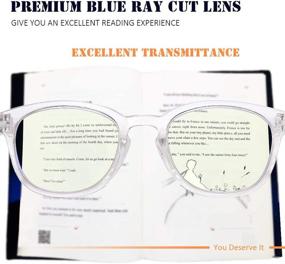 img 3 attached to 👓 Protective UV Blocking Blue Light Reading Glasses for Women Men (+2.5) - 3 Pairs: Reduce Eyestrain and Eye Fatigue