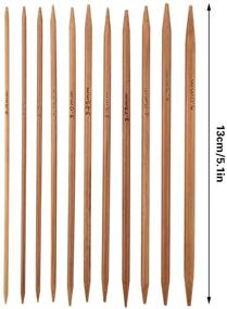 Set Of 11 Bamboo Double Pointed Knitting Needles Set 11 Sizes (5.1