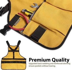 img 1 attached to 🛠️ Durable Briteree Work Tool Apron for Men and Women: Torso Length, 21 Tool Pockets