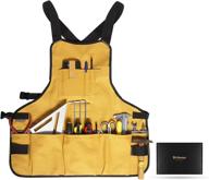 🛠️ durable briteree work tool apron for men and women: torso length, 21 tool pockets logo