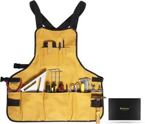 img 4 attached to 🛠️ Durable Briteree Work Tool Apron for Men and Women: Torso Length, 21 Tool Pockets