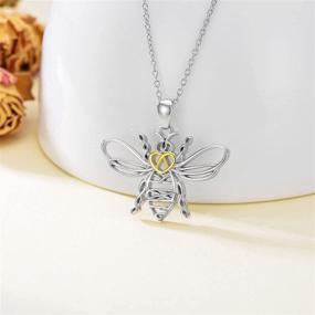 img 2 attached to 💖 Sterling Silver Celtic Knot Heart Bee Necklace: A Thoughtful Gift for Women and Girls