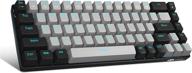 💼 compact 68-key mechanical gaming keyboard - magegee mk-box led backlit tkl wired office keyboard with blue switch for windows, mac, laptop, pc - grey/black logo
