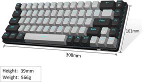 img 1 attached to 💼 Compact 68-Key Mechanical Gaming Keyboard - MageGee MK-Box LED Backlit TKL Wired Office Keyboard with Blue Switch for Windows, Mac, Laptop, PC - Grey/Black