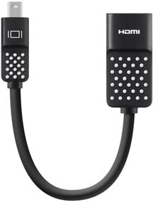 img 4 attached to Belkin Mini DisplayPort to HDMI Adapter - 4k Compatibility (Black)