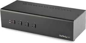 img 4 attached to 🖥️ StarTech.com Двухмониторный DVI KVM переключатель - USB KVM переключатель с двумя экранами, USB 3.0 концентратором и аудио - KVM с двойным просмотром - совместим с Dell, HP, Apple, Lenovo - соответствует стандартам TAA (SV431DD2DU3A)