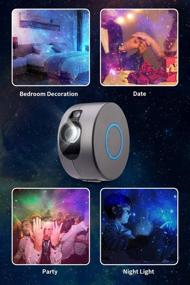 img 2 attached to Immerse Yourself with the Star Projector: Remote Control, 360 Rotating Starry Sky Galaxy, LED Night Star Laser Projector with 15 Mode Lighting Shows for Bedroom, Home Theatre, Games Room, Party