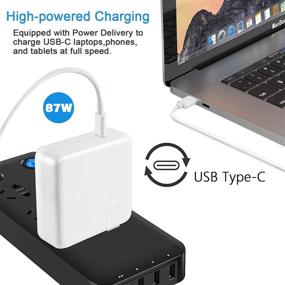 img 2 attached to 🔌 87W USB C Power Adapter Mac Charger for MacBook Pro 15 Inch 13 Inch 2018 2019 2020, includes USB C to USB C Cable