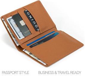 img 2 attached to 👝 Otto Angelino Genuine Leather Bifold Wallet - Passport Style - Men's ID Accessories