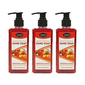 img 2 attached to Luxury Essentials Mango Pomegranate Hand Soap, 3-Pack, 11.25 Oz Bottle, for Kitchen and Bathroom, Liquid Soap Value Pack