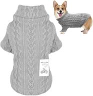 🐶 cozy and stylish: wxj13 small dog sweater in gray for winter - size l логотип