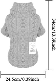 img 3 attached to 🐶 Cozy and Stylish: WXJ13 Small Dog Sweater in Gray for Winter - Size L