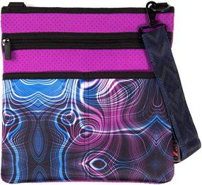 img 4 attached to 👜 Stylish and Versatile LuVo Neoprene Pancake Crossbody Patchwork Women's Handbags & Wallets: Organize in Style!