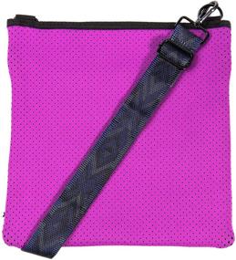 img 3 attached to 👜 Stylish and Versatile LuVo Neoprene Pancake Crossbody Patchwork Women's Handbags & Wallets: Organize in Style!