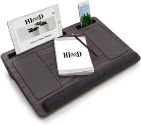 img 2 attached to HLead Laptop Lap Desk: The Ultimate Portable Desk for Left and Right-Handers with Mouse Pad, Wrist Pad, & Dual Cushion – Perfect for Home Office Use!