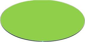 img 2 attached to 🍀 Fab Glass and Mirror 22" Green Round Back Painted 3/8" Thick Flat Tempered Glass Table Top - Enhance Your Décor with a Stunning 22 Inch Green Round Glass Tabletop