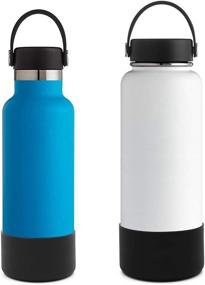 img 3 attached to Flaskars Silicone Boot: Anti-Slip Protective Sleeve for 12oz - 40oz Hydro Sport Water Bottles Flask