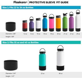 img 2 attached to Flaskars Silicone Boot: Anti-Slip Protective Sleeve for 12oz - 40oz Hydro Sport Water Bottles Flask