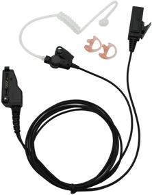 img 4 attached to 🎧 GoodQbuy 3' 2-Wire Coil Earbud Audio Earpiece Mic - Compatible with Kenwood Radios: NX Series, TK Series