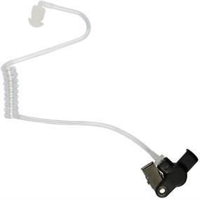 img 2 attached to 🎧 GoodQbuy 3' 2-Wire Coil Earbud Audio Earpiece Mic - Compatible with Kenwood Radios: NX Series, TK Series