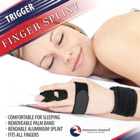 img 3 attached to Adjustable Trigger Finger Splint Finger Brace - Comfortable Splints for Broken & Arthritic Finger Joints. Aluminum Finger Straightener for Bent Mallet or Trigger Fingers. Universal Fit (Small/Medium)