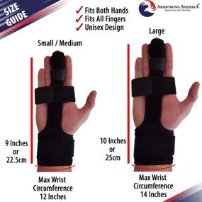 img 1 attached to Adjustable Trigger Finger Splint Finger Brace - Comfortable Splints for Broken & Arthritic Finger Joints. Aluminum Finger Straightener for Bent Mallet or Trigger Fingers. Universal Fit (Small/Medium)