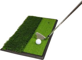 img 4 attached to 🏌️ JEF WORLD OF GOLF Green Practice Mat, Portable Turf, Ideal for Fairways and Rough, 12" x 24