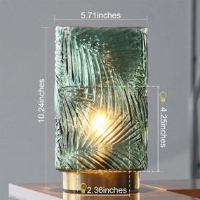 img 2 attached to 🌿 Cordless Battery Operated Table Lamp, LED Nightlight with Timer, Decorative Lighting for Home Decor - L Green