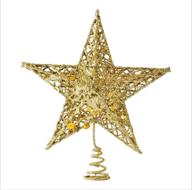 sricam christmas tree topper: 7.8 inch wire gold star for chirstmas decoration logo