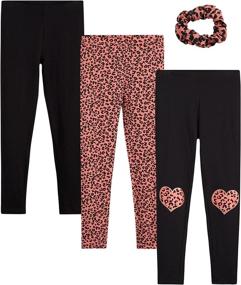 img 4 attached to 👧 Girls' Leggings with Scrunchie - Limited Too Girls' Clothing and Leggings