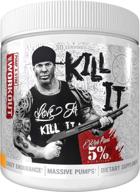 💪 бустер перед тренировкой rich piana 5% nutrition kill it - 375 г, 30 порций (push pop) - обогащен креатином, без кофеина, энергетик, no-бустер, бета-аланином и l-цитруллином для улучшения концентрации, налива мышц, выносливости и восстановления. логотип